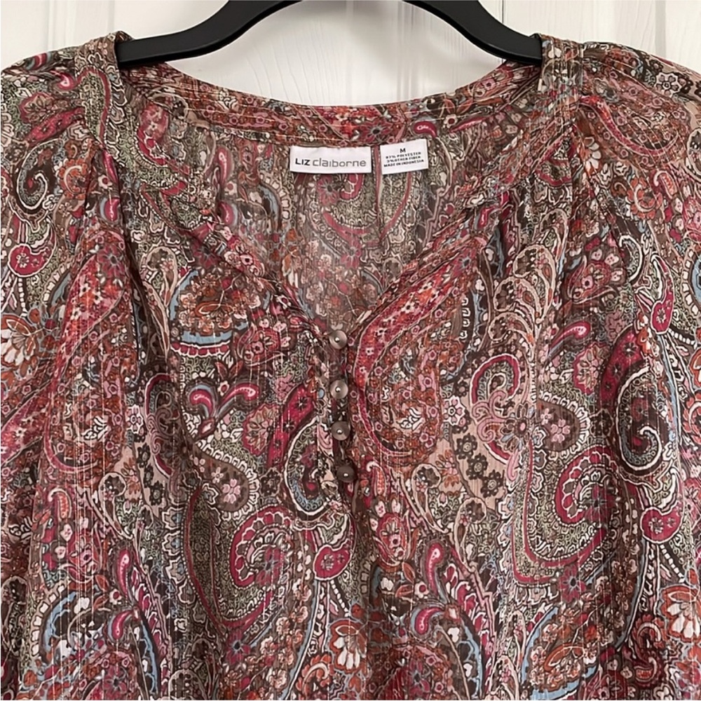Liz Claiborne Paisley Print Blouse
